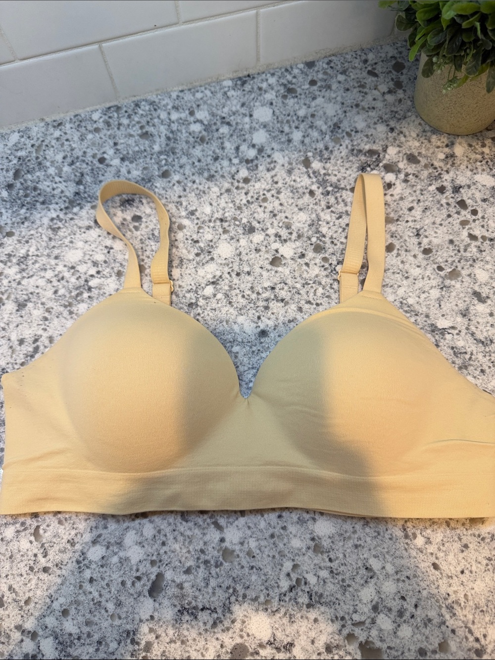 TrueKind Seamless Padded Everyday Bra - Cream large New no tags